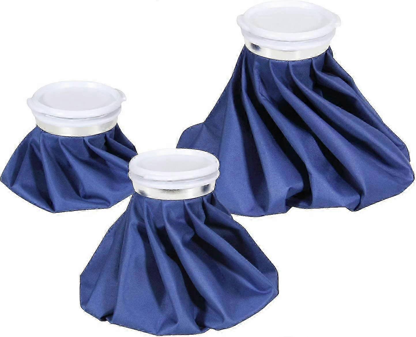 reusable ice pack and hot water bag for injuries, offers effective hot and cold therapy for pain relief, available in a 3-pack with 3 sizes 