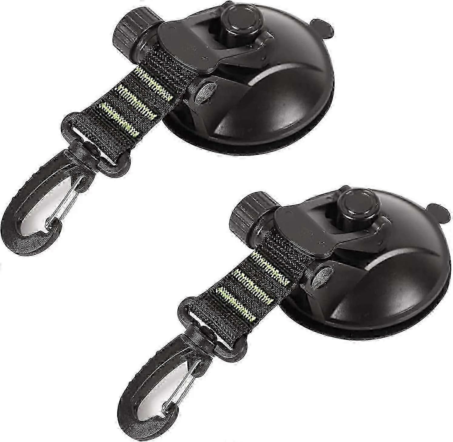 Sunshine Smile Camping Suction Hook Set with Mounting (Green, 2)