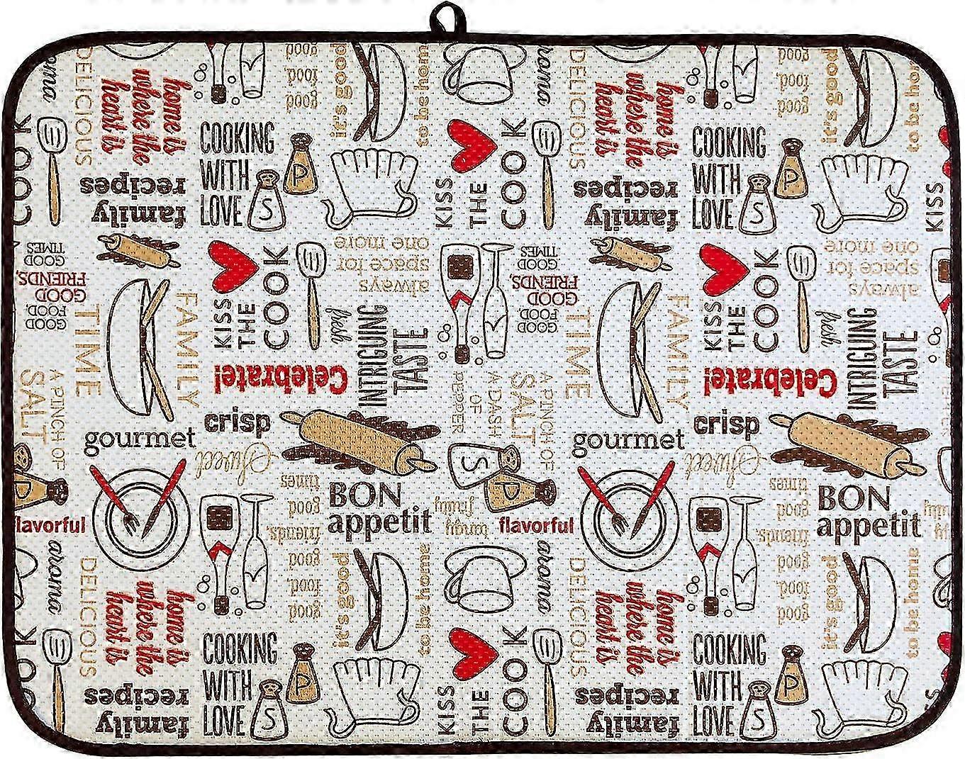 2025 Dish drain mat, microfiber, heat resistant, suitable for kitchen utensils