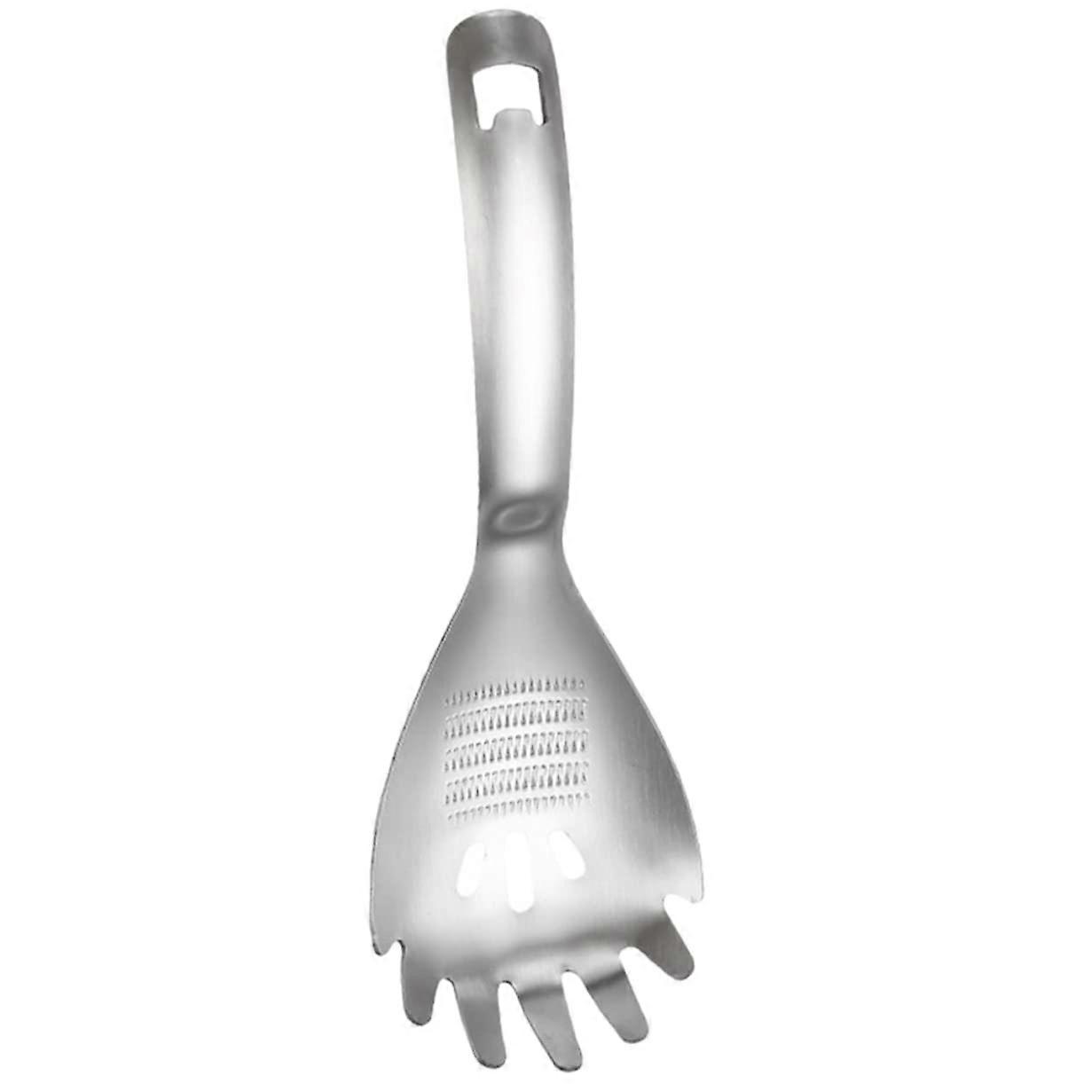 Stainless Steel Slotted Spoon – Versatile Kitchen Utensil for Pasta, Soup, and Noodles – Ergonomic Handle Design