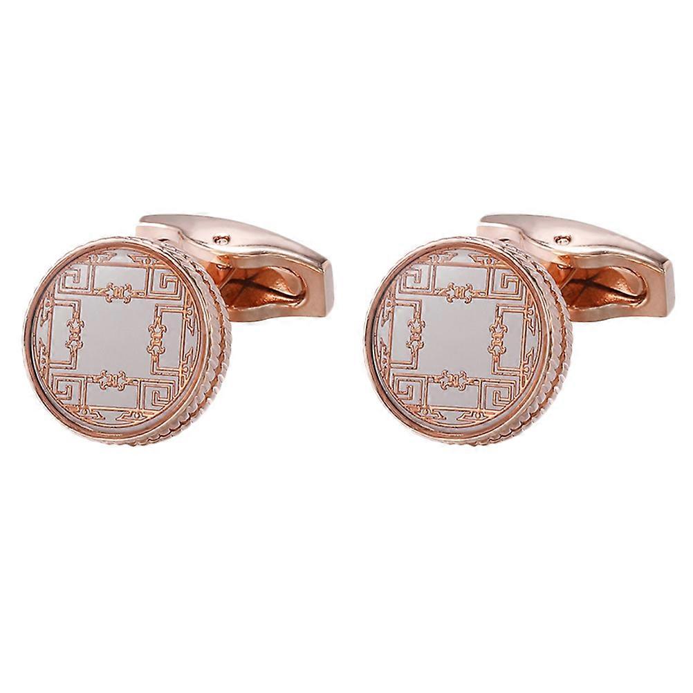 Classic Cufflink Shirt Buttons Rose Gold Cuff Modification For Suits 1 Pair