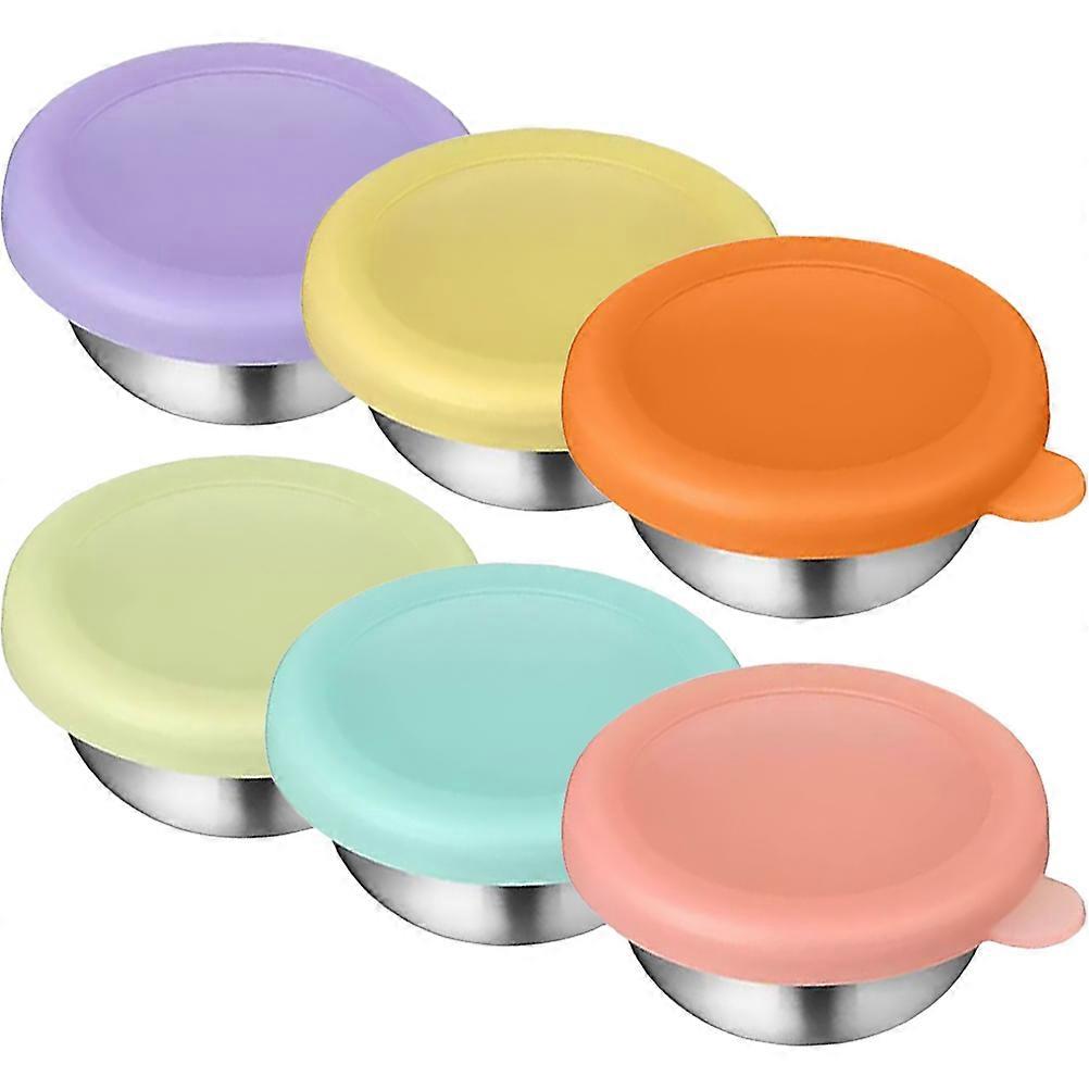 Portable Dressing Container Condiment Containers Simple Design Family Dinners 6Pcs