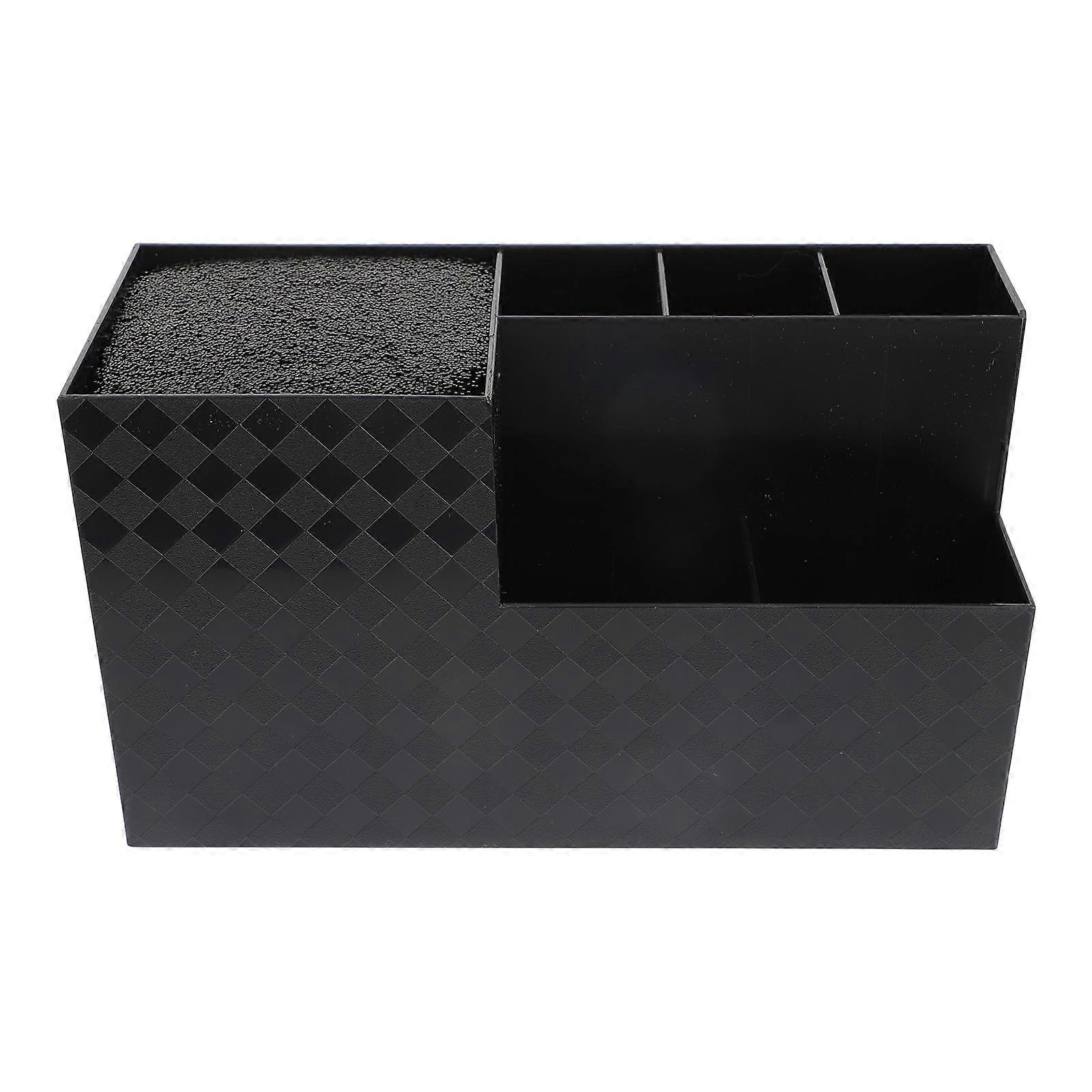 Multifunctional Hairdressing Scissor & Clip Comb Storage Box with Slip Resistant Base for Salon Grooming Organization