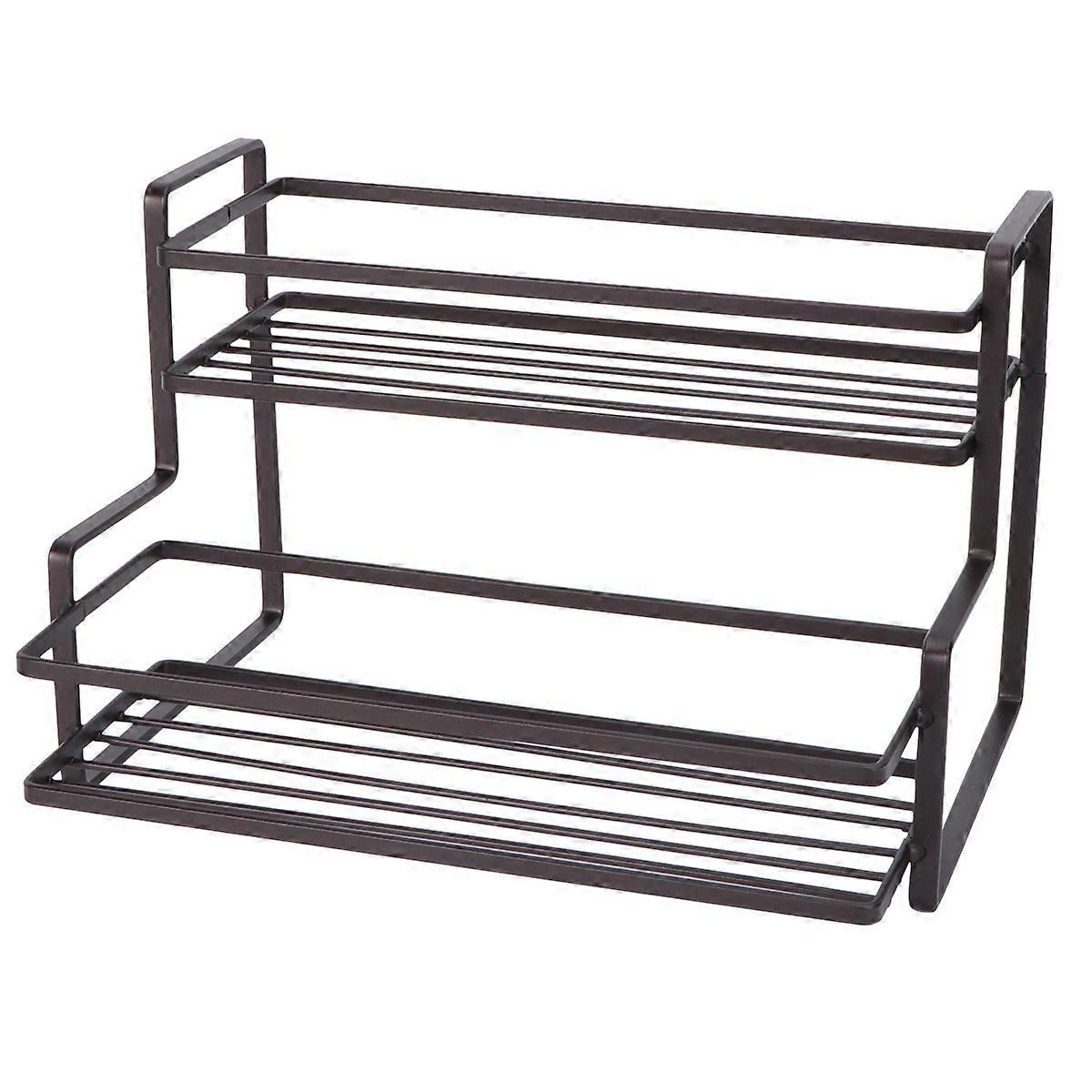 Practical Seasoning Rack Iron Wire Kitchen Storage Shelves 26X20CM Homeowners
