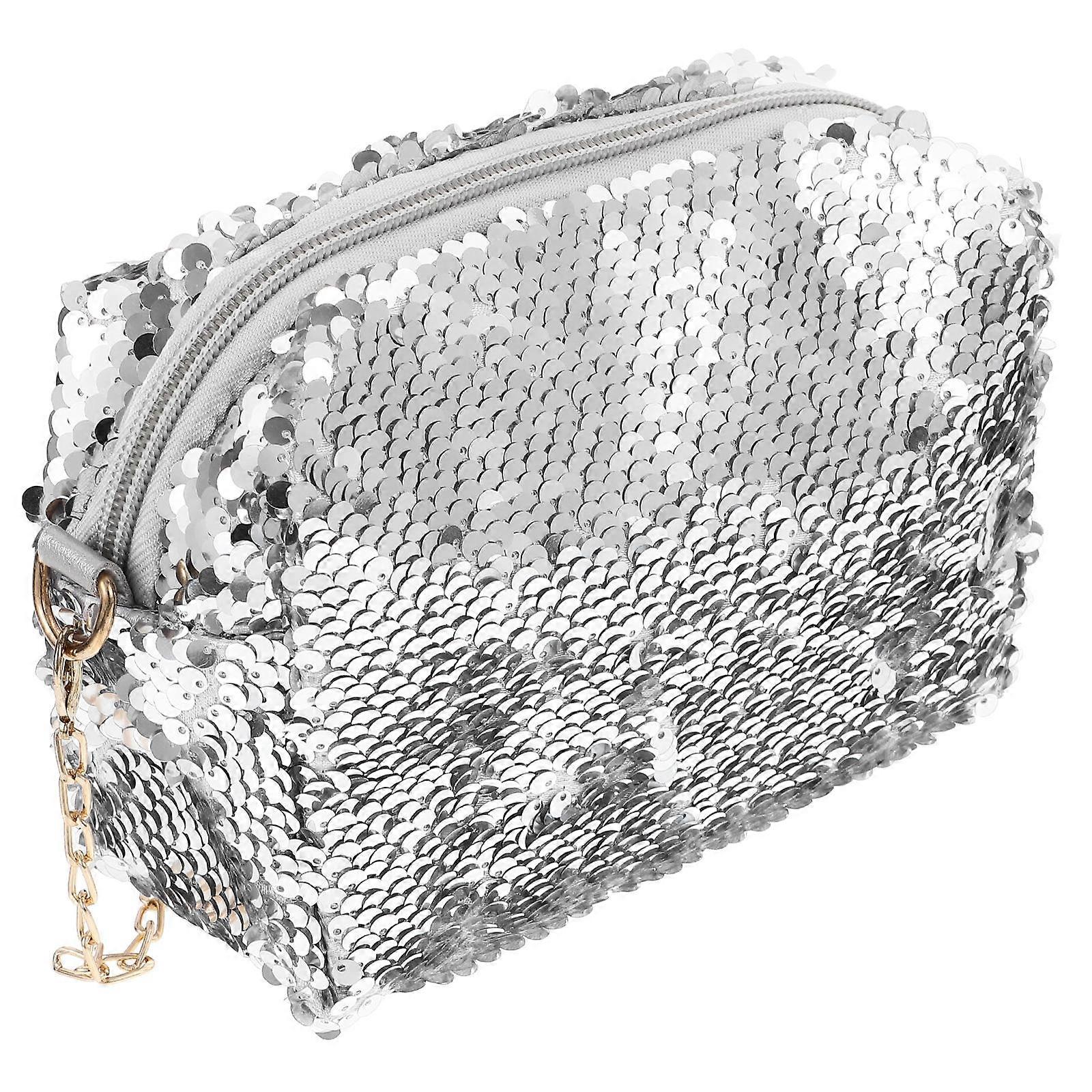 Sequin Bags for Women Sparkly Handbag with Zippered Structure for Party and Evening Outings 1Pack