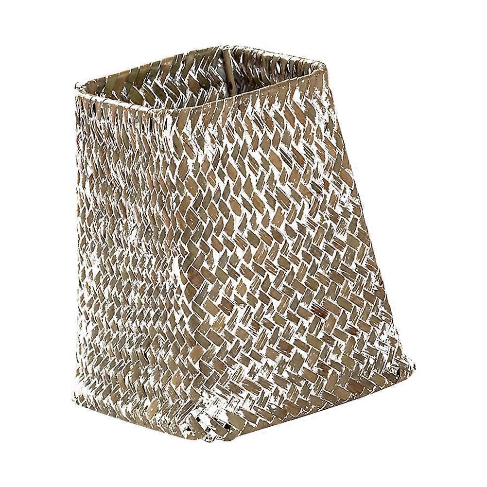 Basket Storage Rectangular Woven Flower Holder Small Decorative Pen Container For Office 1Set