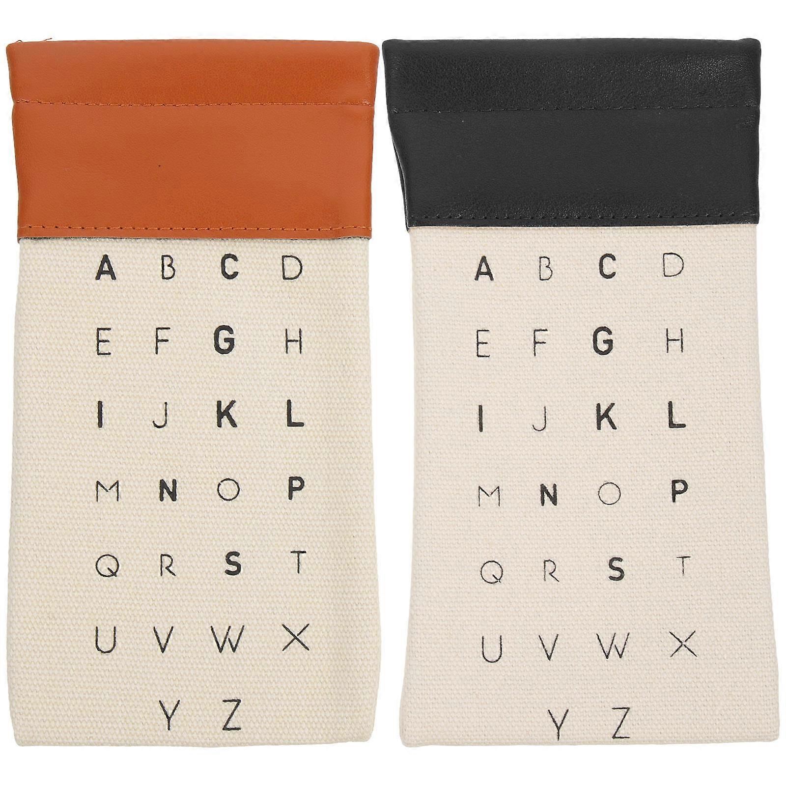 Travel Glasses Storage Bag Eyewear Bag Rectangular Shape 2Pcs For Students