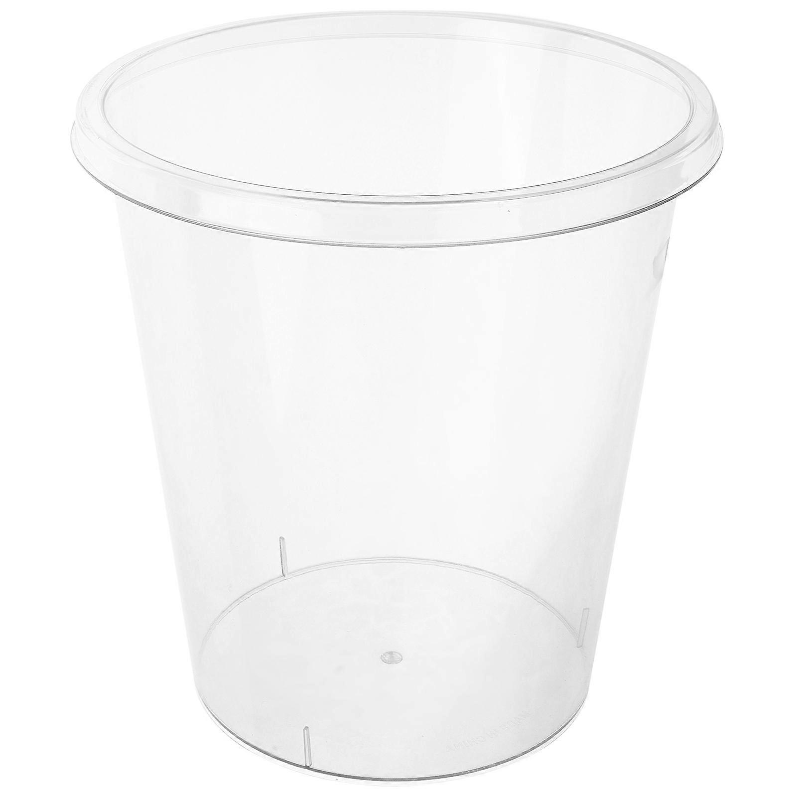 Trash Can Wastebasket For Bathroom Garbage Collection Modern Round Plastic 1Set