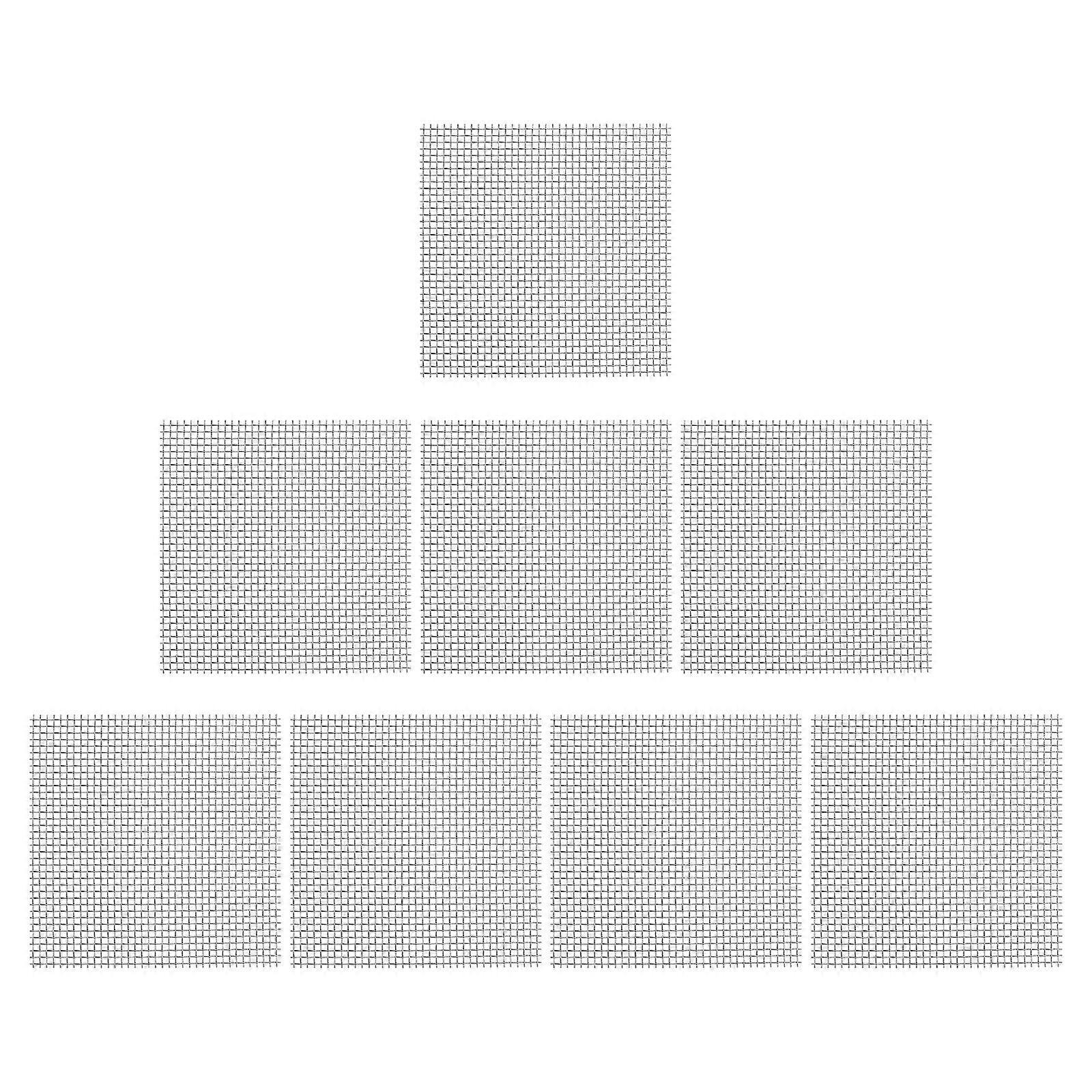 Fish Tank Anti Jumping Net Wire Mesh Pad For Aquarium Owners Stainless Steel Tear Resistant 8.00X8.00X0.50CM 8Pcs