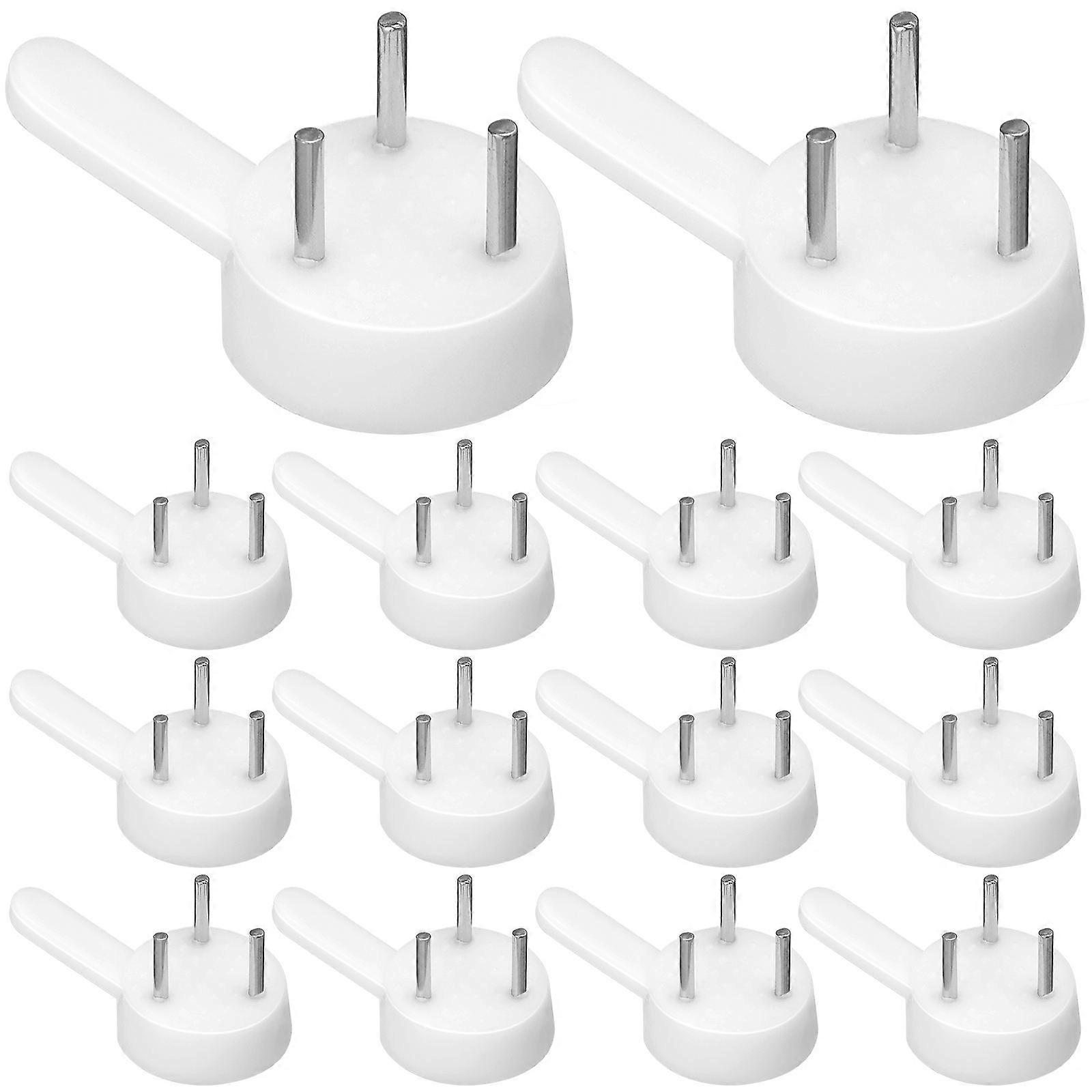 White Plastic and Iron Frame Hooks for Home Use Suitable for Photo Frames Artworks and More 100 Pieces