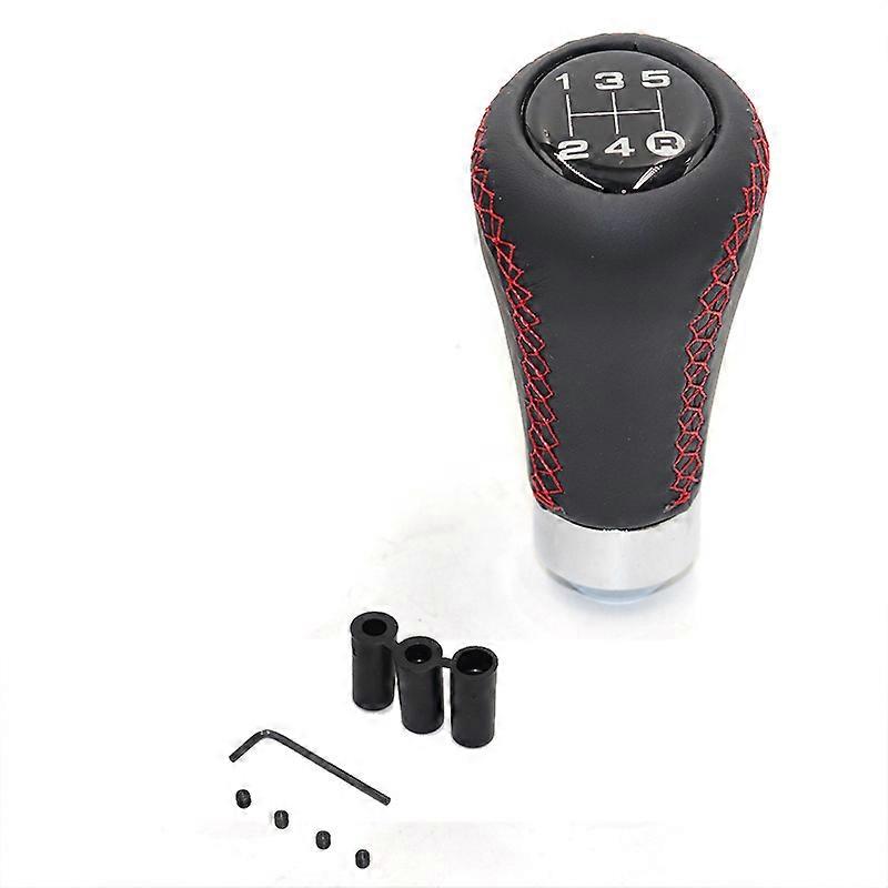 Universal 5/6 Speed Car Gear Shift Knob Gear Shift Lever Stick Red Black Stitche PU Leather For Honda Civic FIT CITY CRV