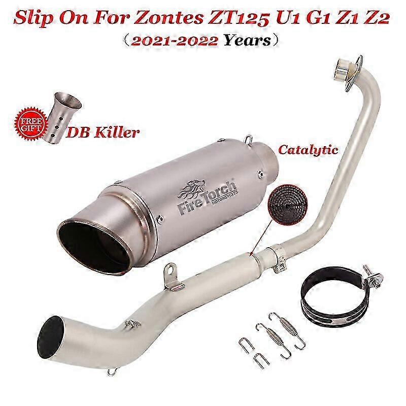 Slip On Suitable for Certain Brand Motorcycle Exhaust Full System Link Pipe Modify Moto Escape With Catalyst Tube
