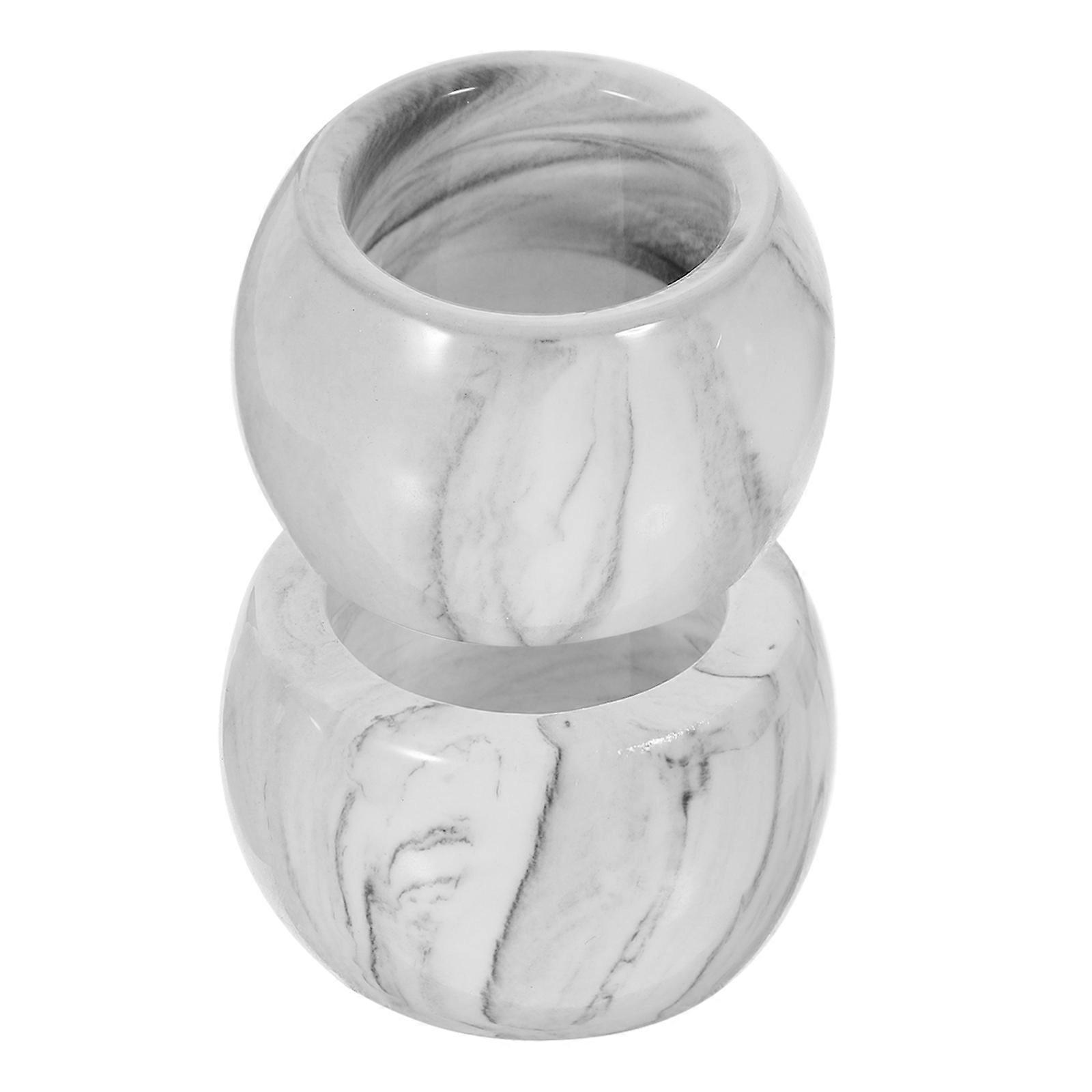 Toothbrush Pedestal Ceramic Minimalist Daily Use 2Pcs