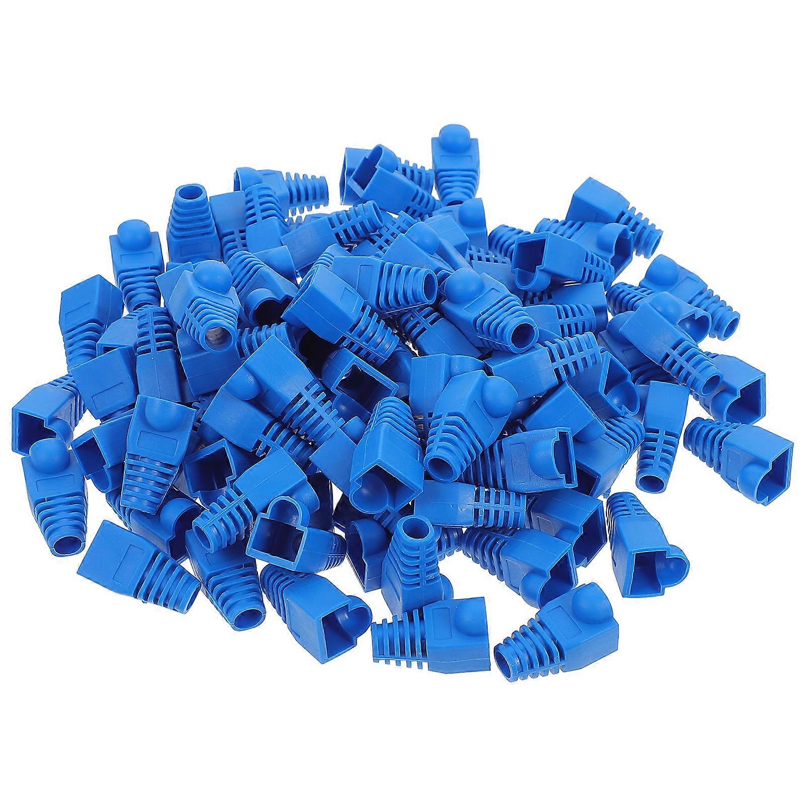 Network Cable Cap Ethernet Boot Plug Cap Tech Users Professional Manufacturing Technology 2.5x1.5x1.5cm 100Pack