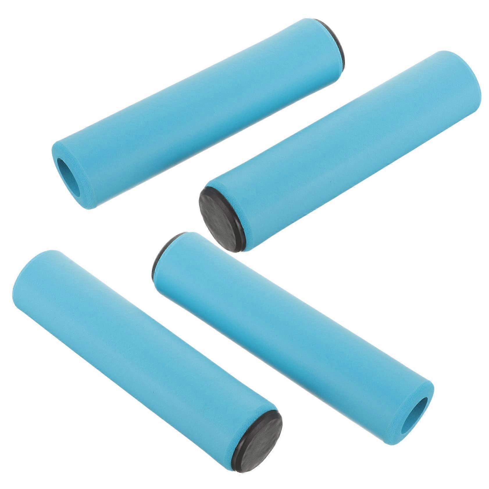 2 pairs of handlebar gloves, bicycle accessories, mountain bike grips, foam, blue