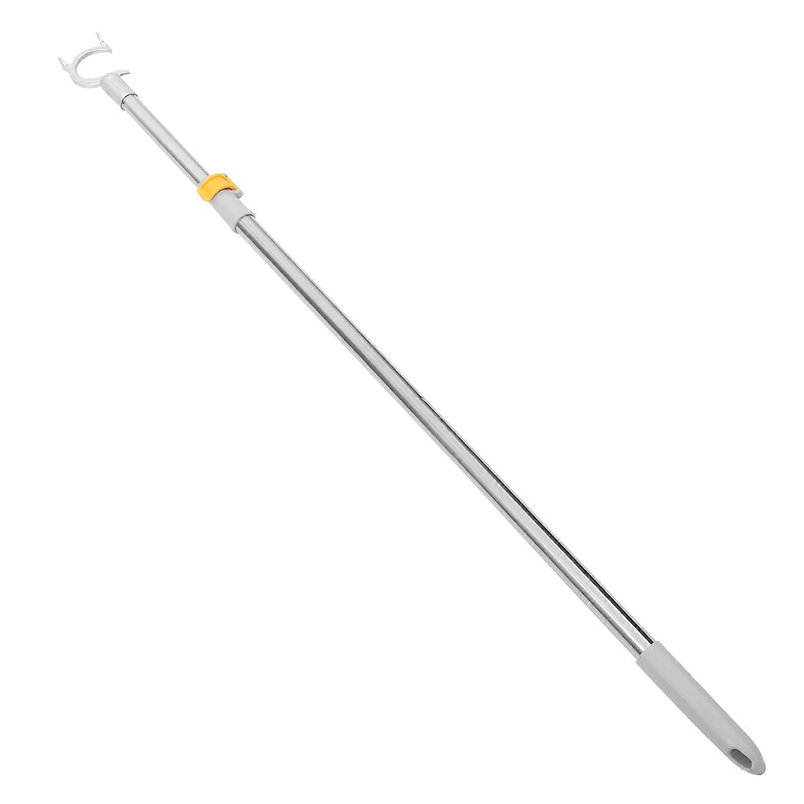 Adjustable Clothes Pole Retractable Clothesline Rod Clothes Drying Home Use 83-143cm Lock Buckle 1Pcs