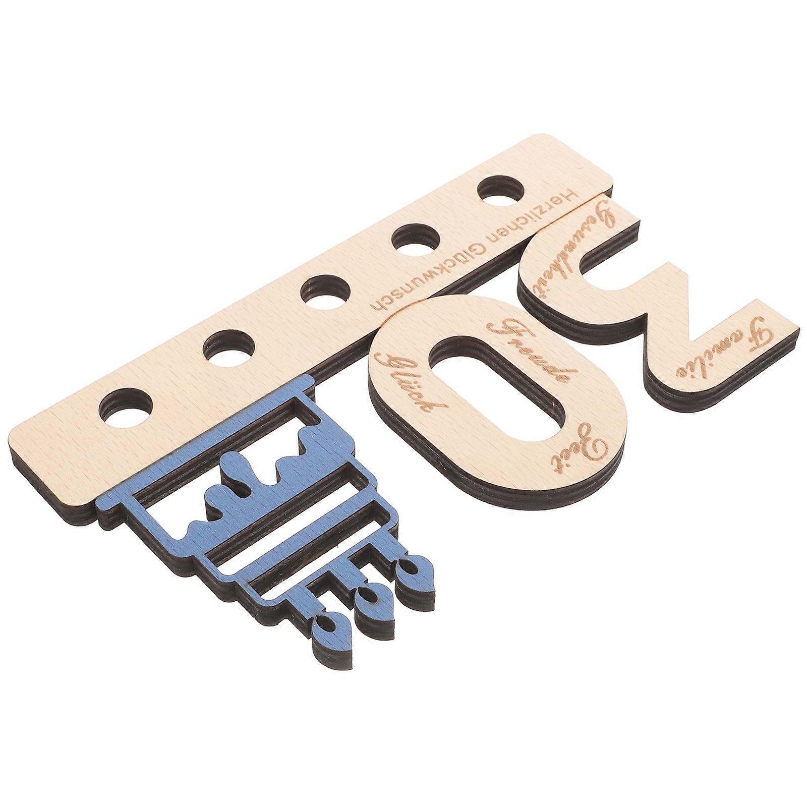 Wood Table Number Wooden Number Sign Simple Rustic Decor 21.5x12cm Number Display 1Pack