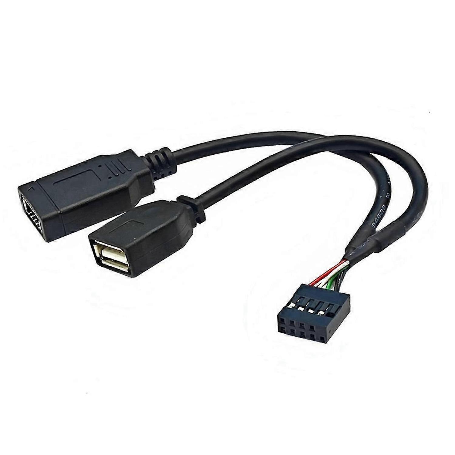 USB 9PIN to USB-A Male and TYPE-E KEY-A Cable USB Front Panel Adapter Cable USB 9PIN to USB2.0 Type-