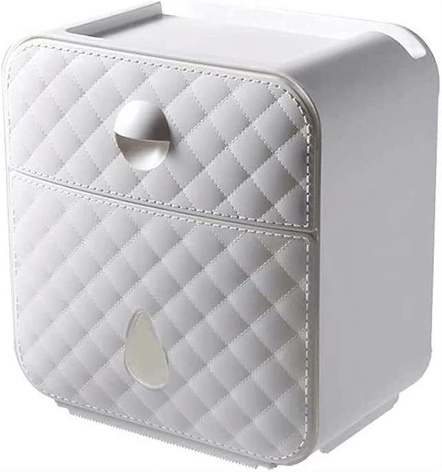 Toilet Paper Holder Wall-Mounted Bathroom Tissue Dispenser, No-Drill Coreless Design, Modern Style for Home Use