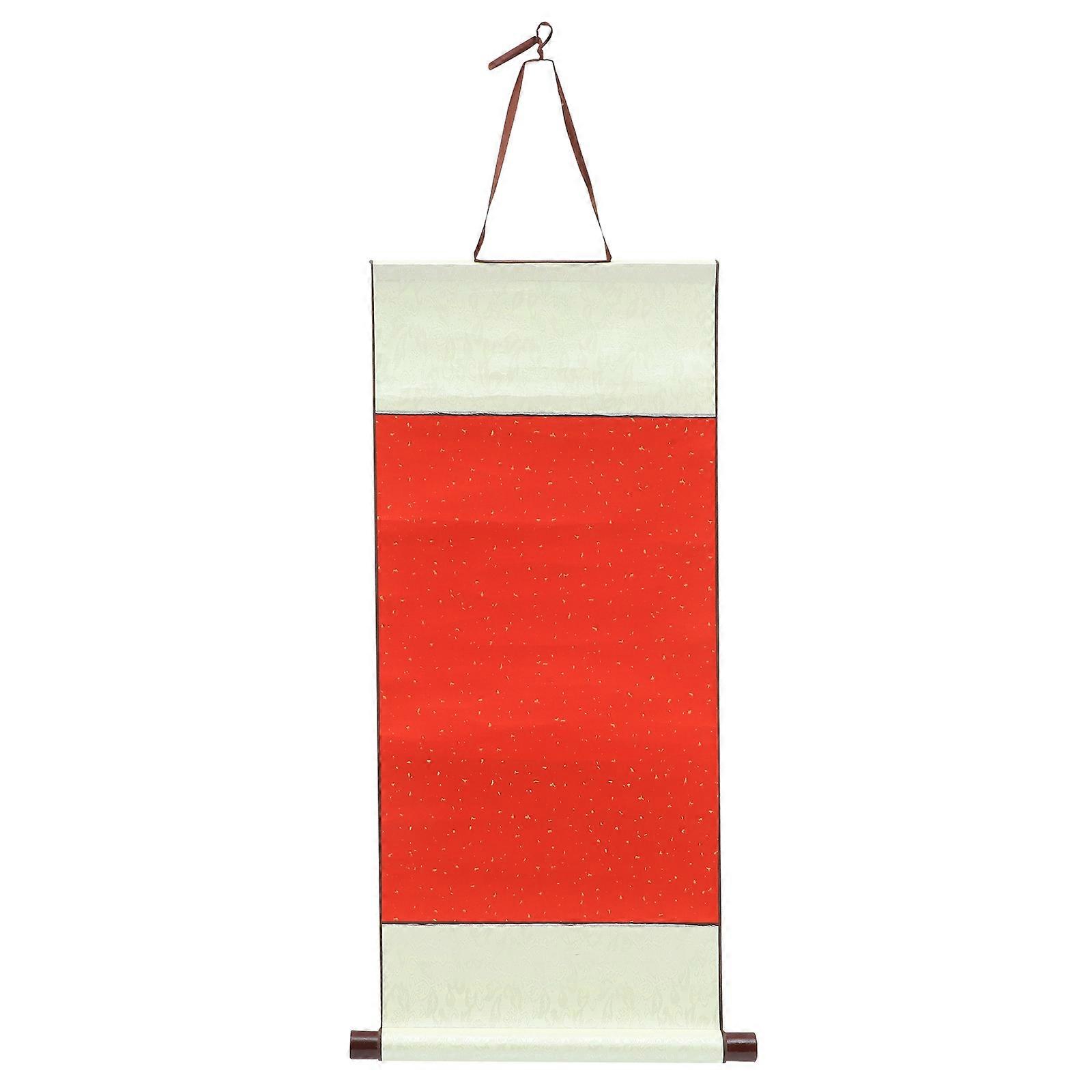 Blank Calligraphy Paper Chinese Xuan Paper Rectangular 30x45cm Red 1Pcs