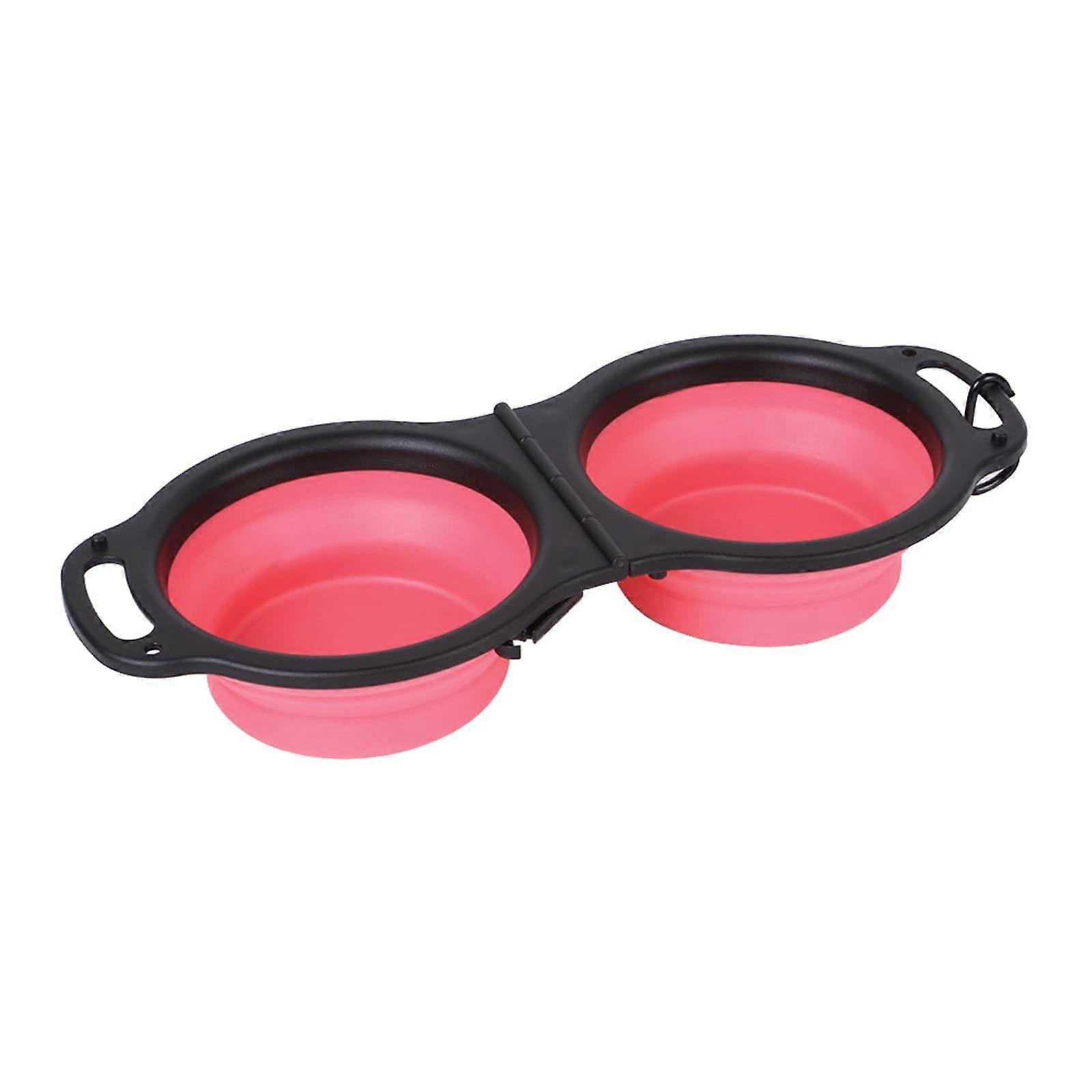 Large Foldable Dog Bowls for Travel, Collapsible Expandable Pet Food and Water Dish for Hiking and Walking