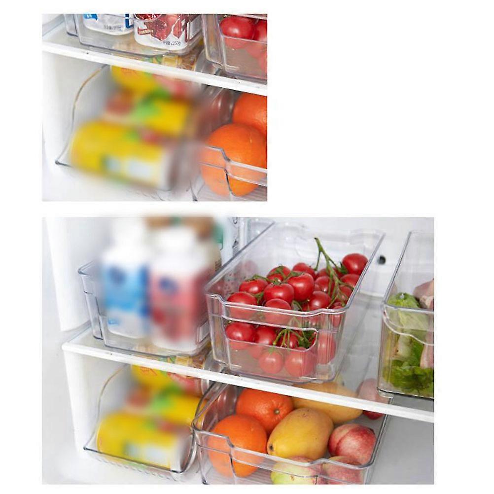 Food Storage Container Kitchen Box Refrigerator Storage 30x30x10cm Clear Plastic Stackable 1Pcs