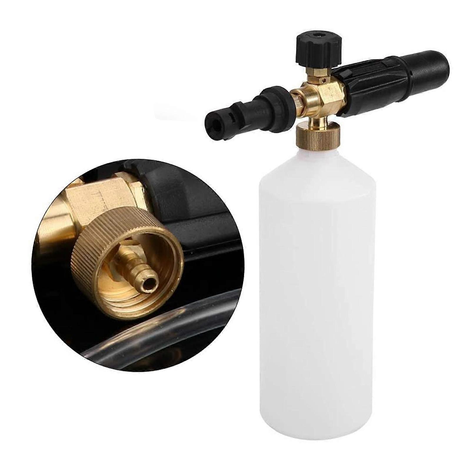1/4" Adjustable Snow Foam Lance Washer 1L Bottle Car Wash Nozzle Sprayer Pressure Car Washer