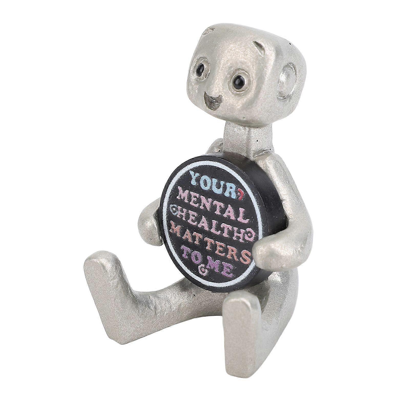 2025 Latest Model  Robot Statue Resin Modern Robot Sculpture Ornament Desktop