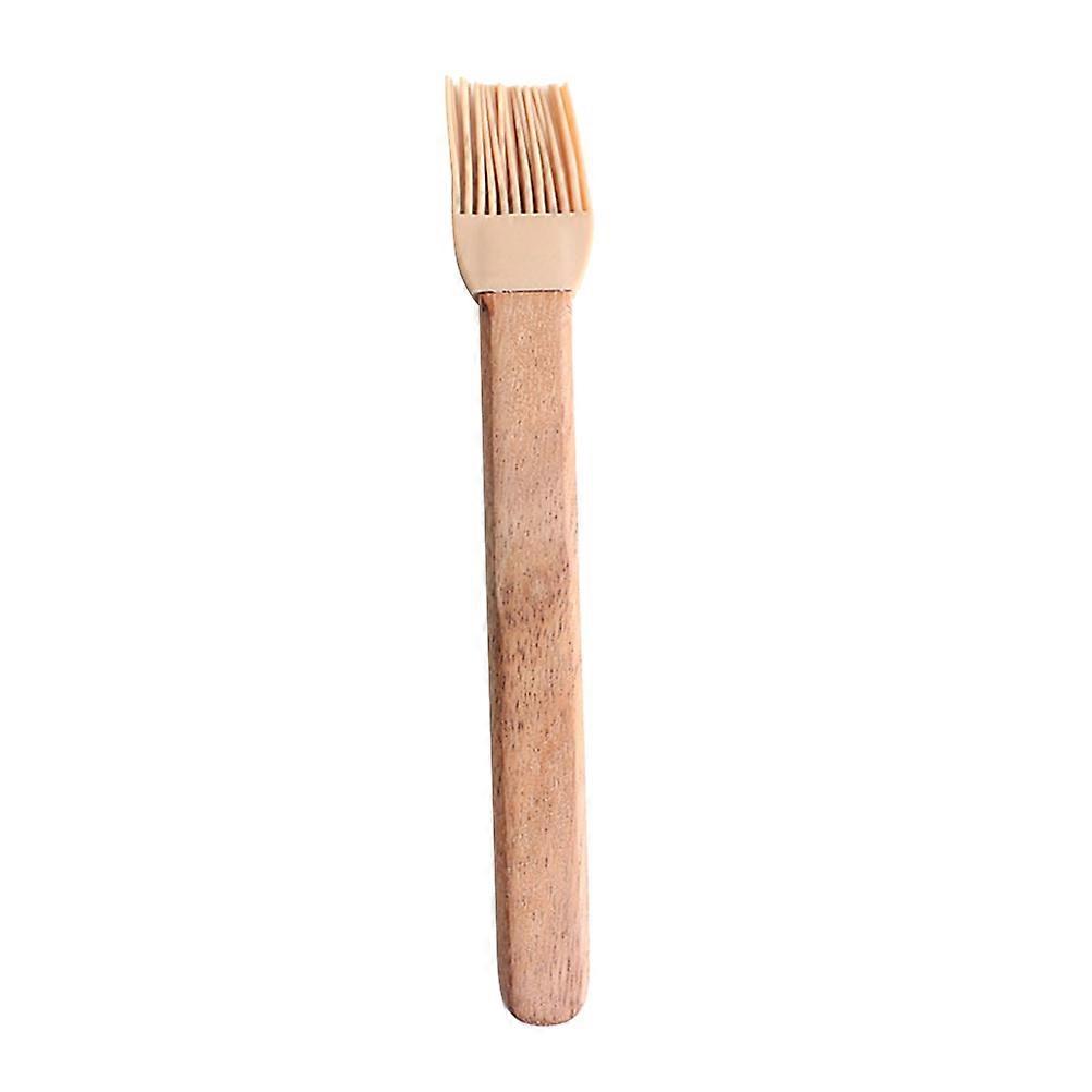Non-Scratch Barbecue Brushes Wood Flat Handle For Professional Users 2Pcs