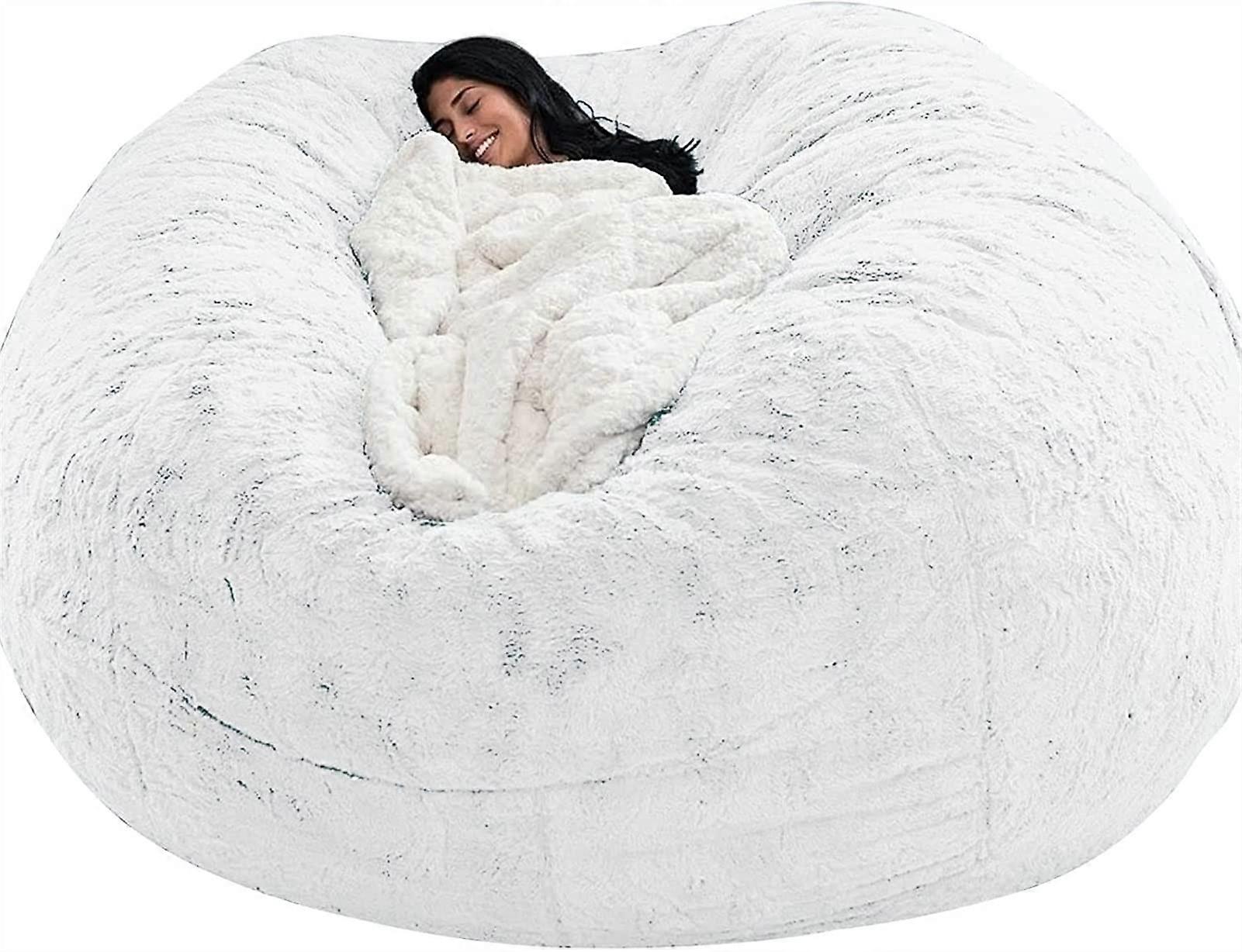 Stretchable round bean bag cover for indoor and outdoor use – fits 180 x 90 cm