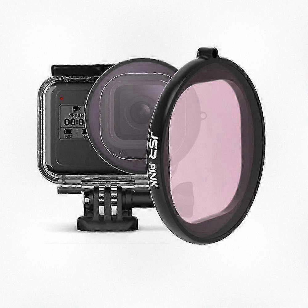 Round Housing Diving Color Lens Filter Compatible With Gopro Hero8 Black Action Camera