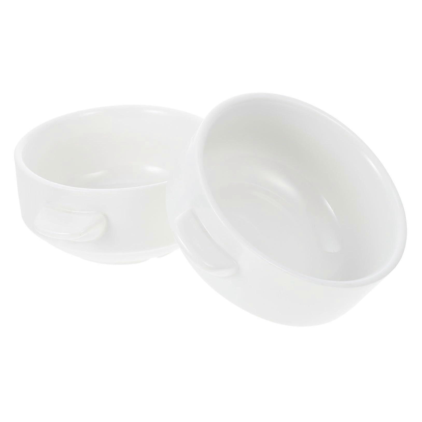 2 pieces ceramic soup bowls with handles, versatile soup cups for home, restaurant, and hotel, durable and easy to clean for soups and grain dishes.