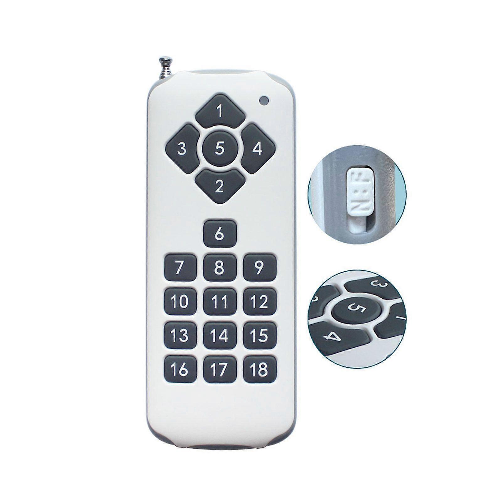 18CH 12-24VDC Wireless Remote Control Relay Switch Transmitter & Receiver 433MFd