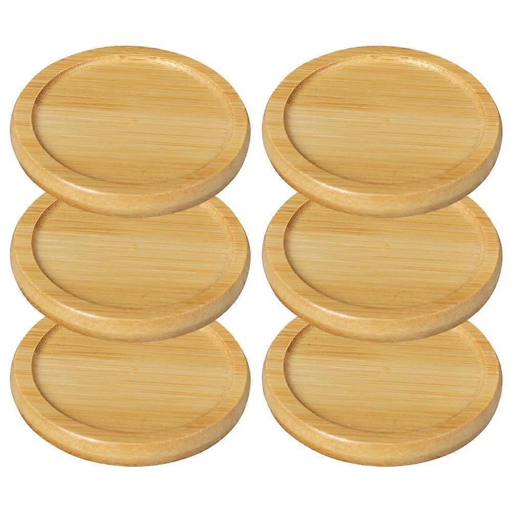 Tea Coasters Saucer For Plants Saucer Office Kitchen Table Round Shape Prevent Or Water Spilling 6Pcs