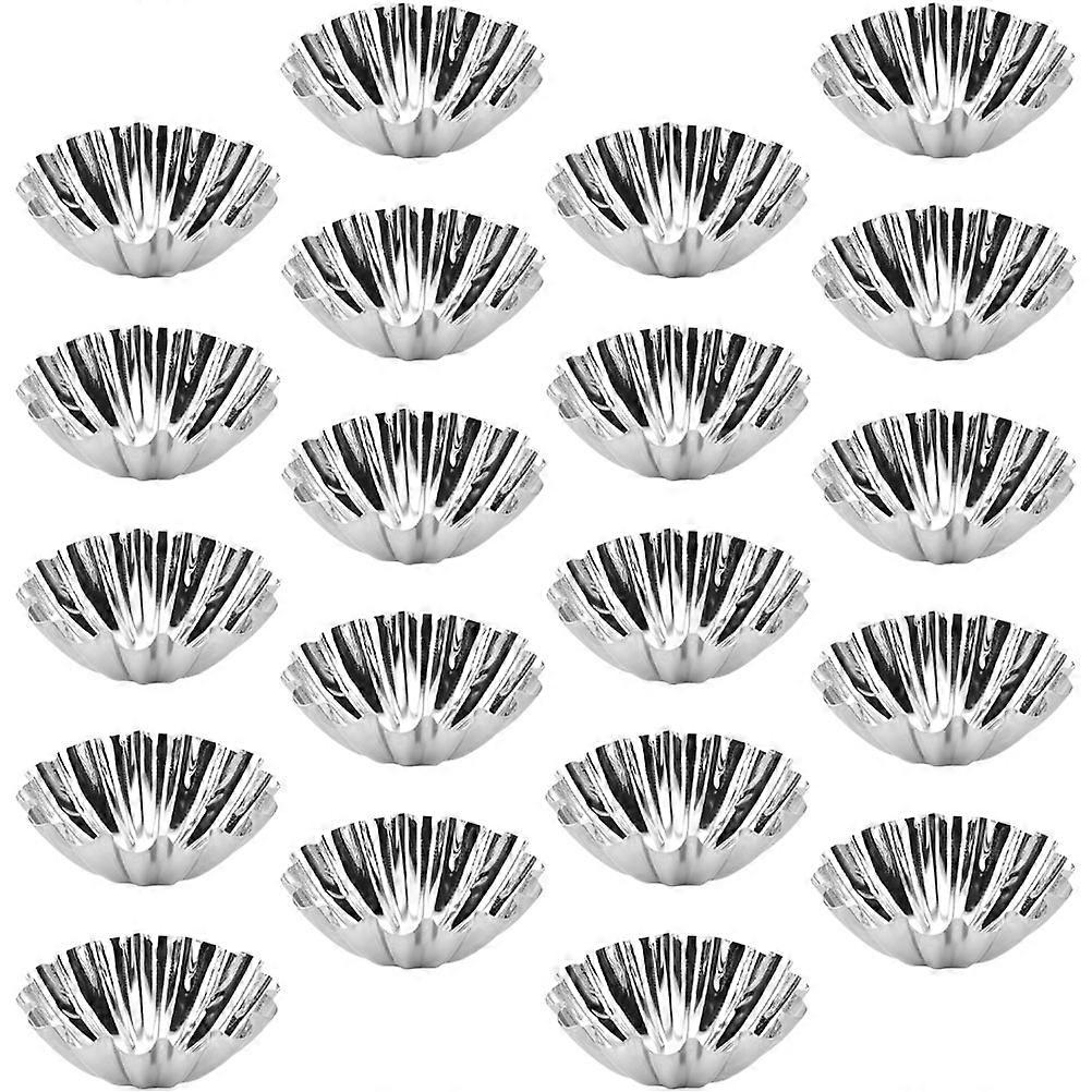 Here's a polished and professional product description based on the title and key features you provided:
**20pcs Stainless Steel Egg Tart Molds –