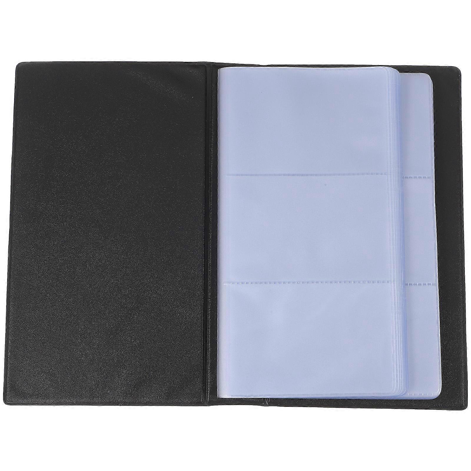 كتاب منظم بطاقة عمل سوداء مع تخزين واقي للرجال والنساء - حامل آمن لهواة الجمع والفنانين