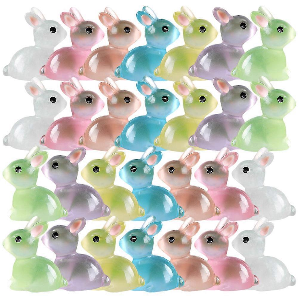 Bunny Mini Figure Rabbit Desktop Decoration Compact Decor 28Pcs