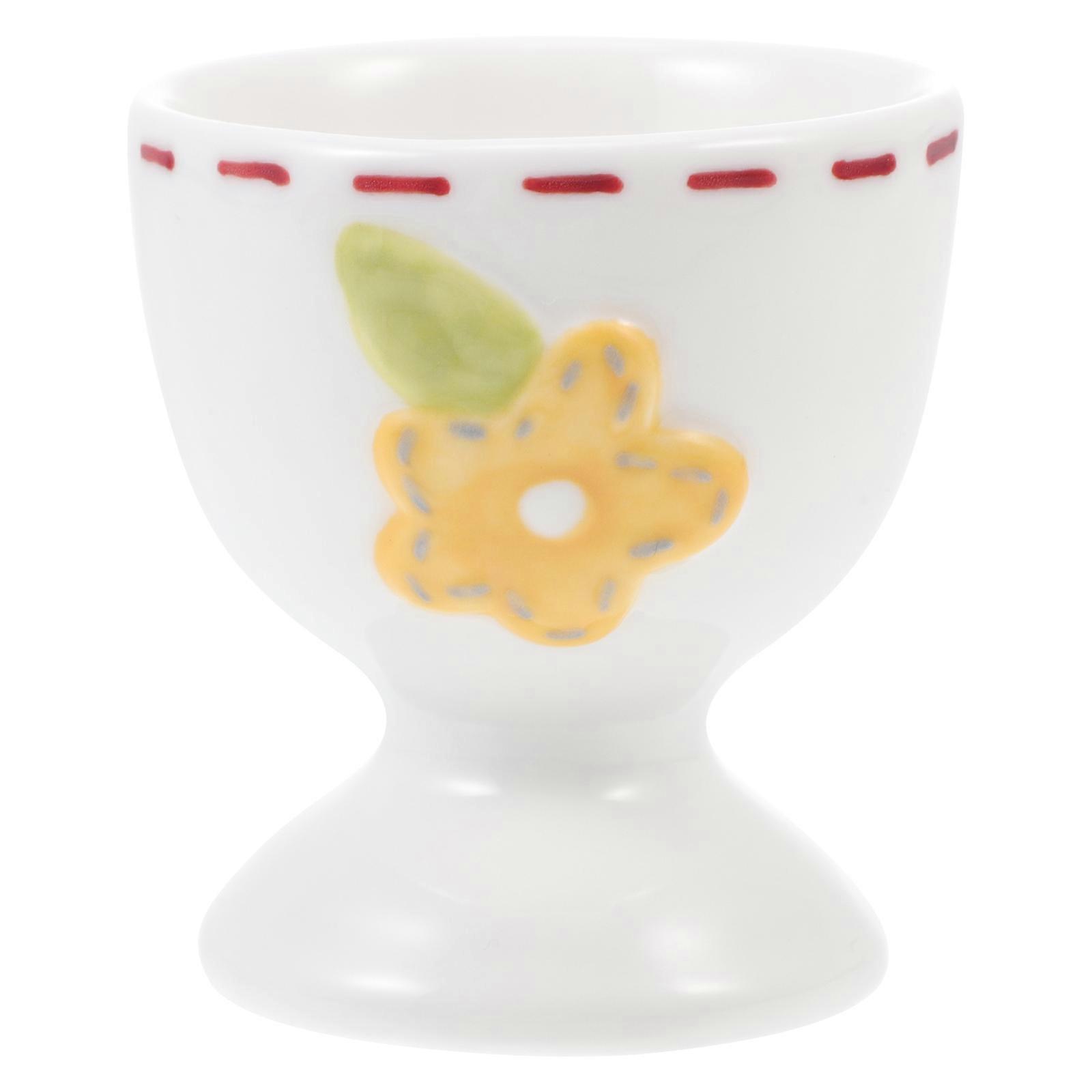 1Pc Cute Ceramic Egg Holder for Breakfast Egg Cup Home Supply