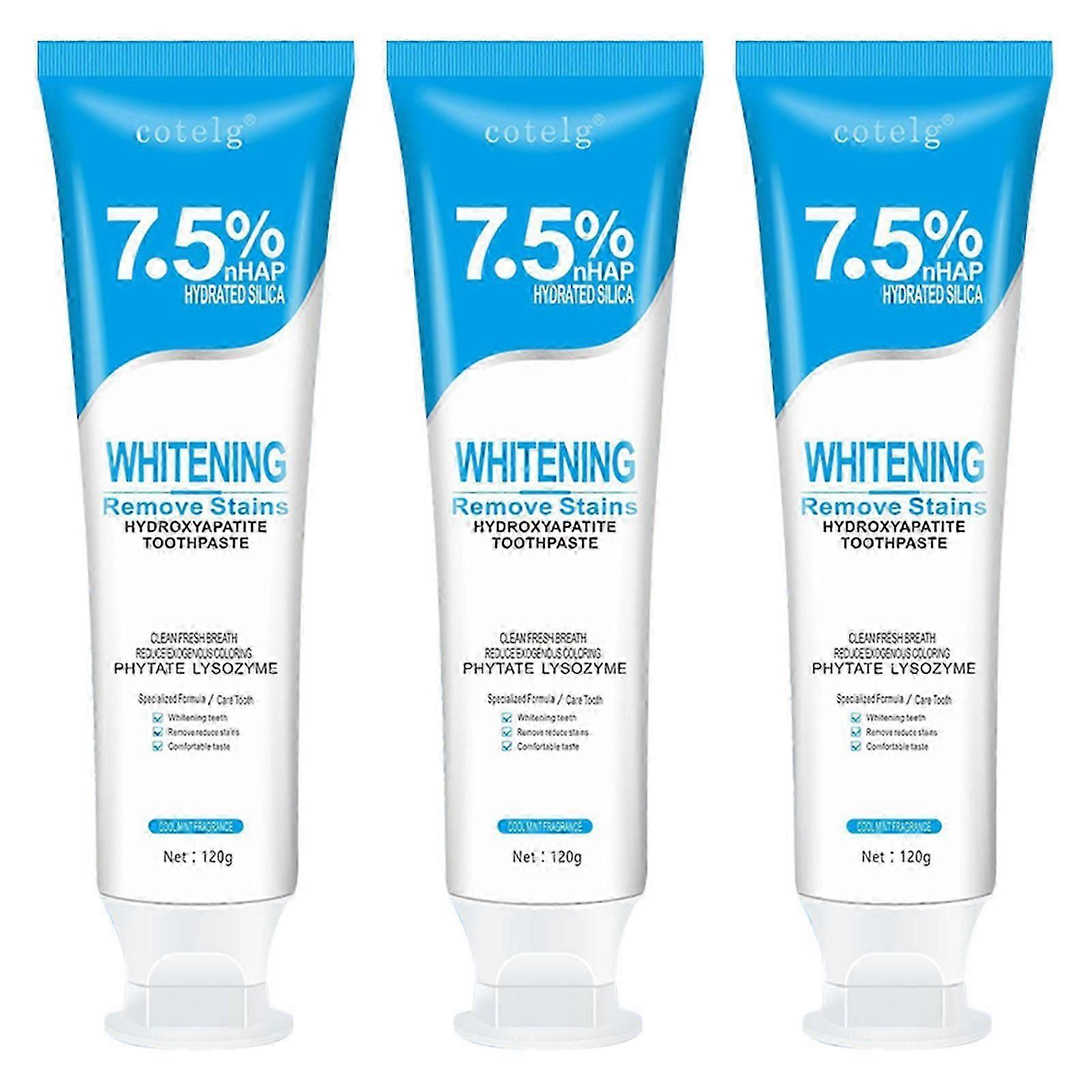 7.5% Hydroxyapatite Toothpaste Fluoride-free Whitening Hydroxyapatite Toothpaste Tooth Repair Deep Cleaning Paste