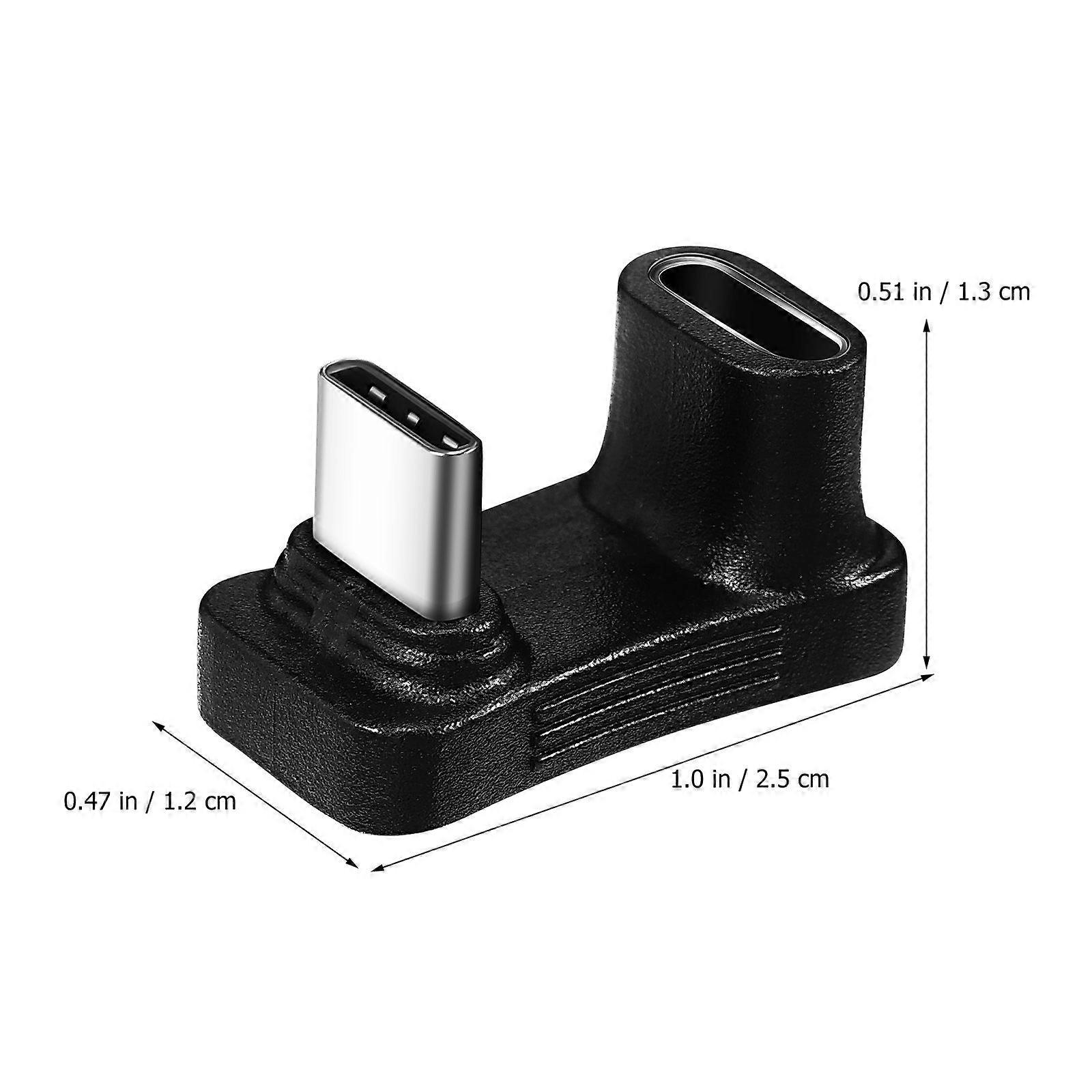 2pcs Angle USB C Adapter U-Shape Angled Adapter for Switch Laptop Tablet
