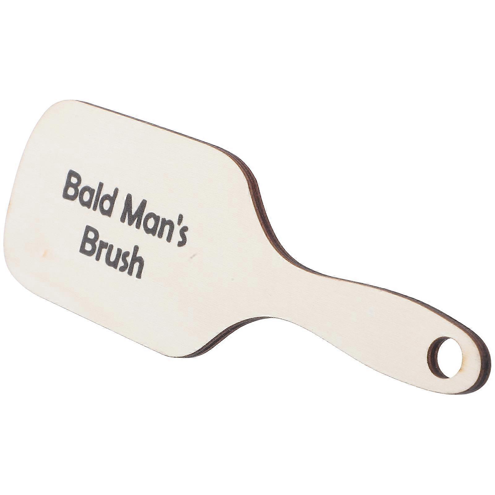 Wood Bald Man Hair Comb for Styling Large Wide Tooth Comb Prank Prop