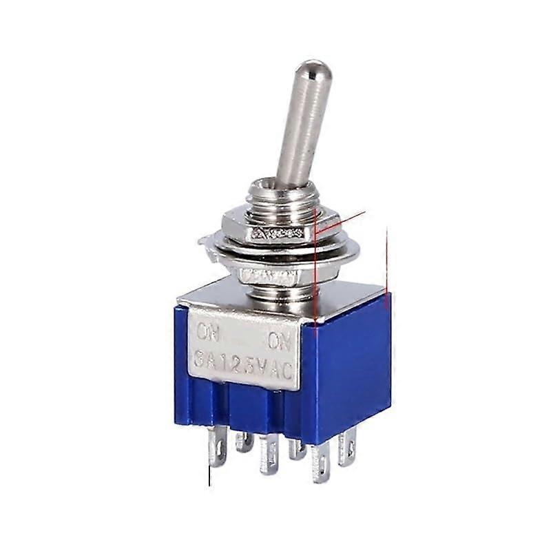 5PCS MTS-302 Miniature Toggle Switch SPDT DPDT ON-ON 125V 6A MTS-403 MTS-202 B Reset Latching Switches One Size