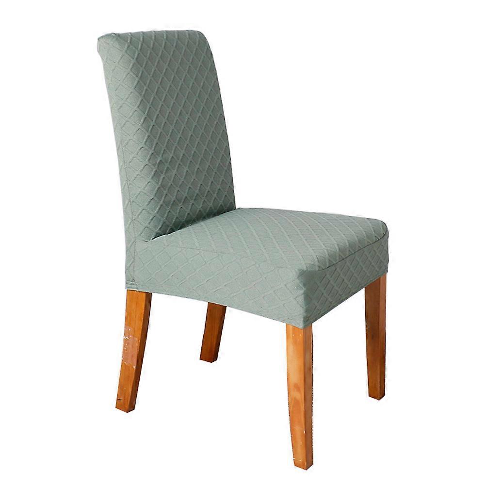 Household Chair Seat Cover Practical Design Light Green Polyester for Family Dining Room Decoration 17.7×19.7×0.2in 1Pack