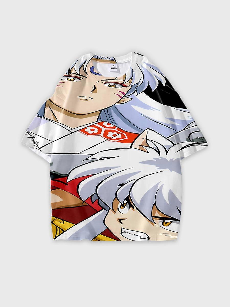 T-shirt round neck Role Pattern loose short sleeve D1302