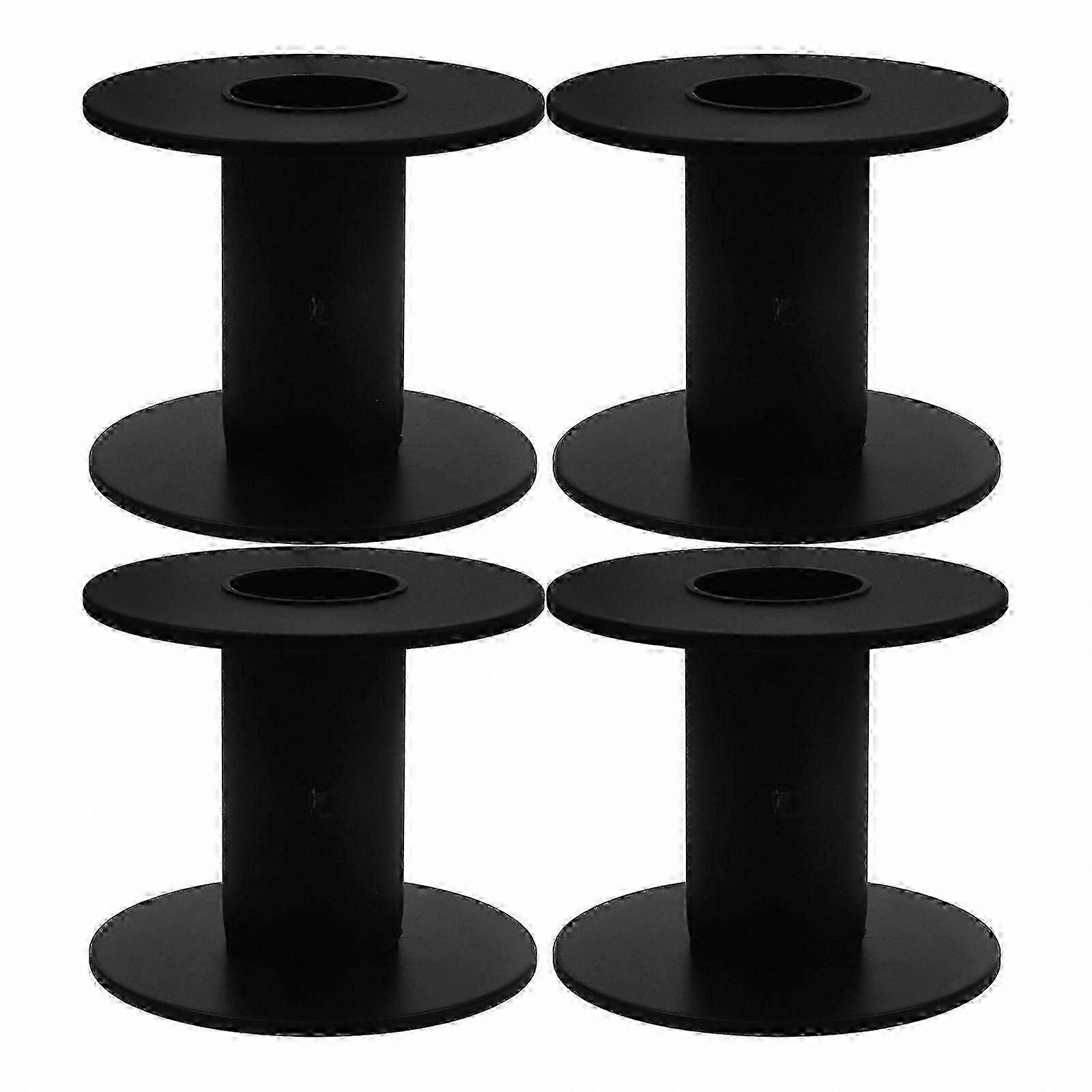 4-Pack Plastic Cable Spools for Wire Storage and Organization Replaceable Bobbins for Electrical Projects