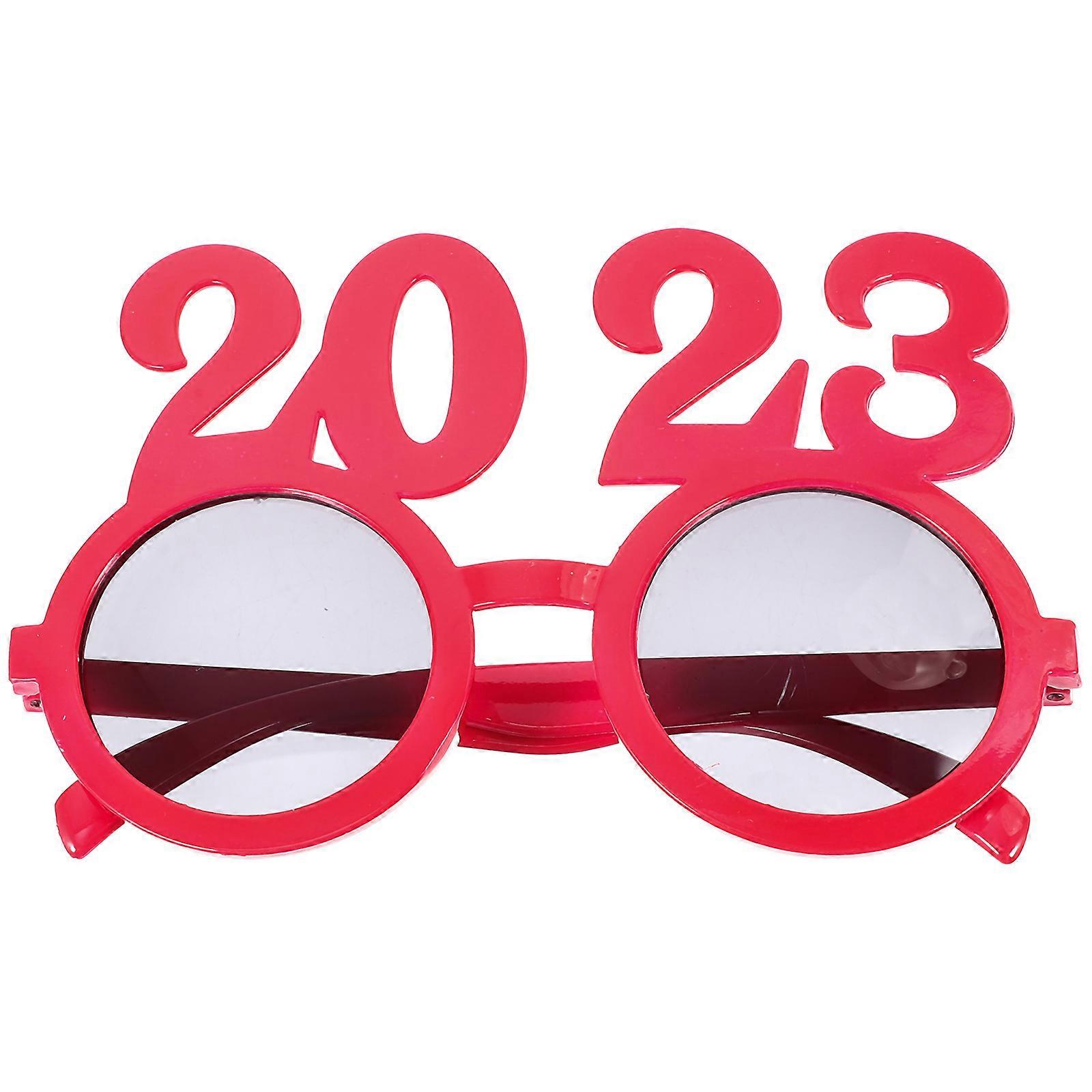 Plastic Sunglasses Party Eyewear Bright Decorative Glasses for New Year's Eve Photo Props Stylish Eye Decoration