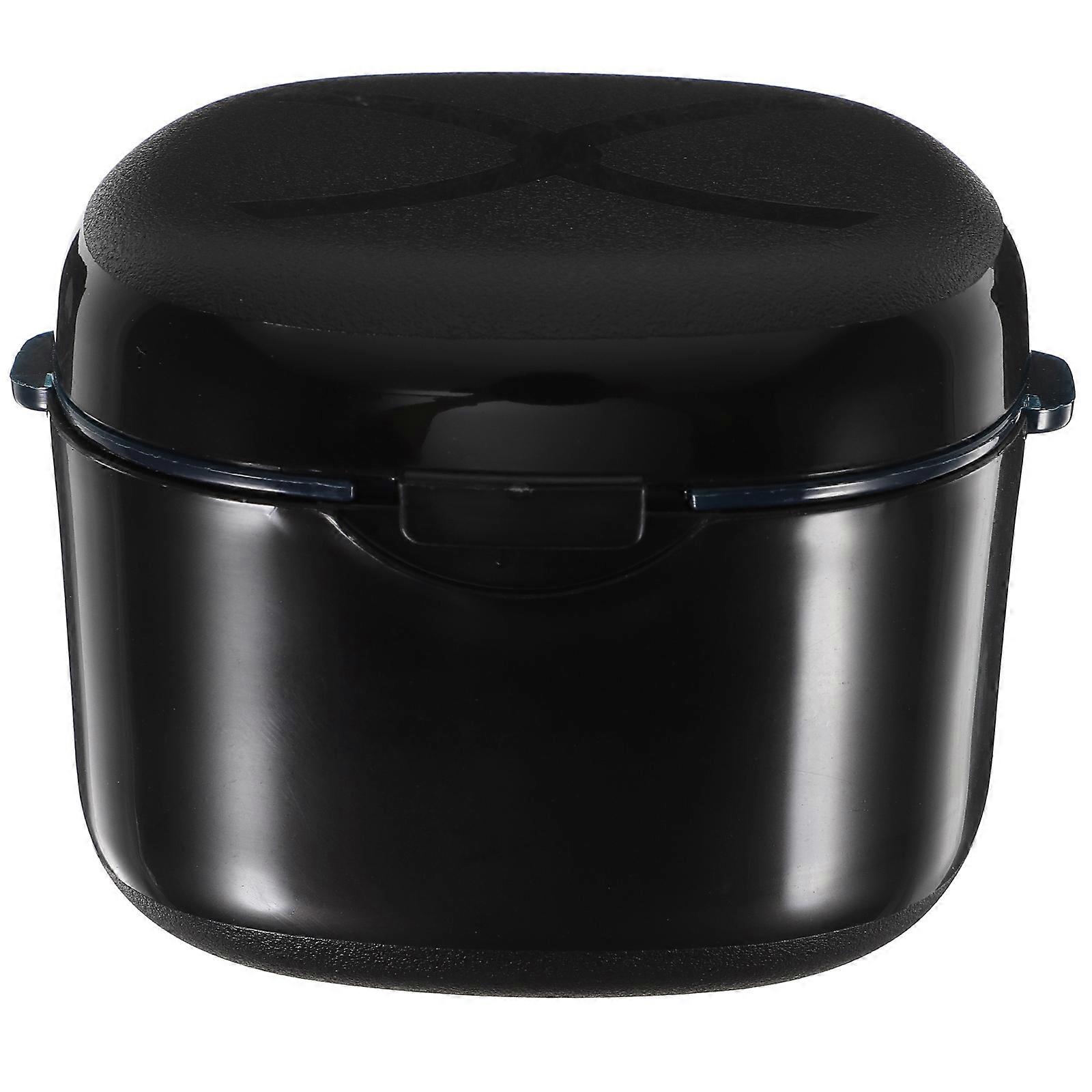 Retainer Cleaner Box Portable Denture Case Storage Container For Daily Use 3.7×3.5×2.6in Bacteria Resistant 1Set