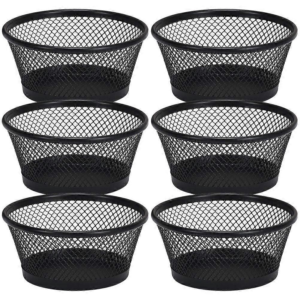 6Pcs Mesh Paper Clip Basket Desk Organizer Container