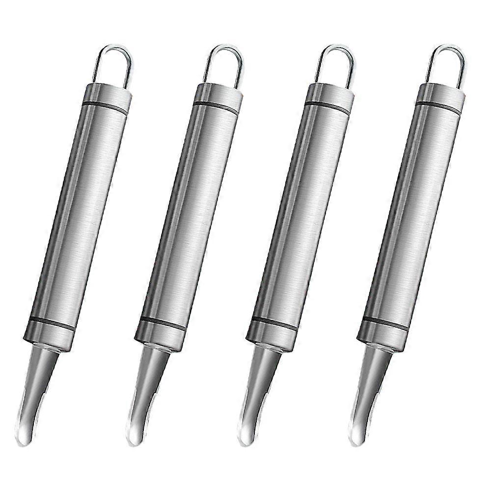 WORGEOUS 4PCS Stainless Steel Shrimp and Multi Function Fruit Corer Kitchen Tool for Quick Shrimp Peeling and Fruit Pitting
