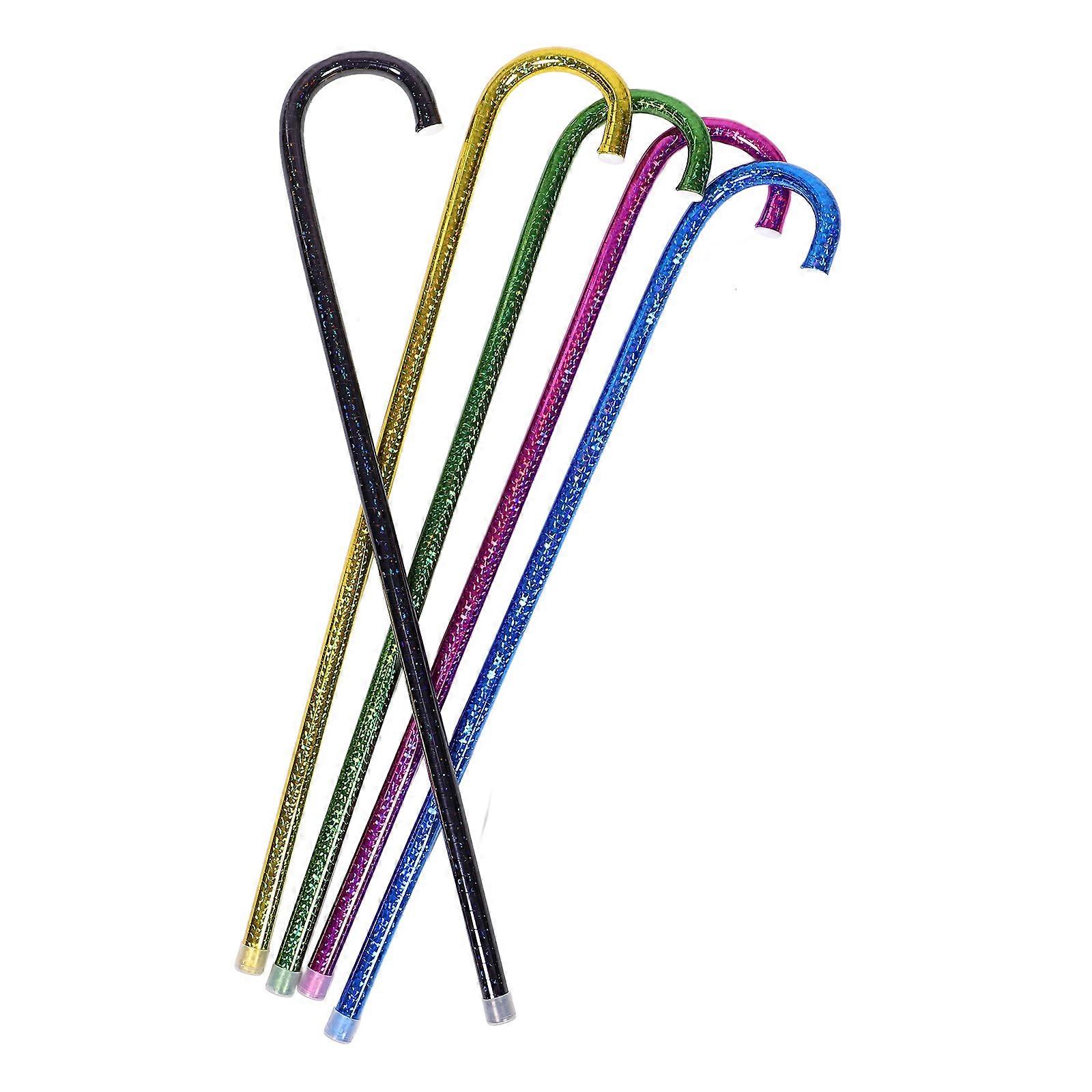 Kids Cosplay Dance Cane Prop with Assorted Color PVC Material for Home Use Lightweight and Portable 5 Pieces